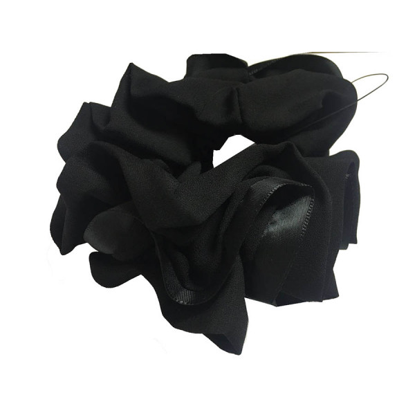 Large Scrunchies Black Rubber Band Elastic Hair Band Ponytail